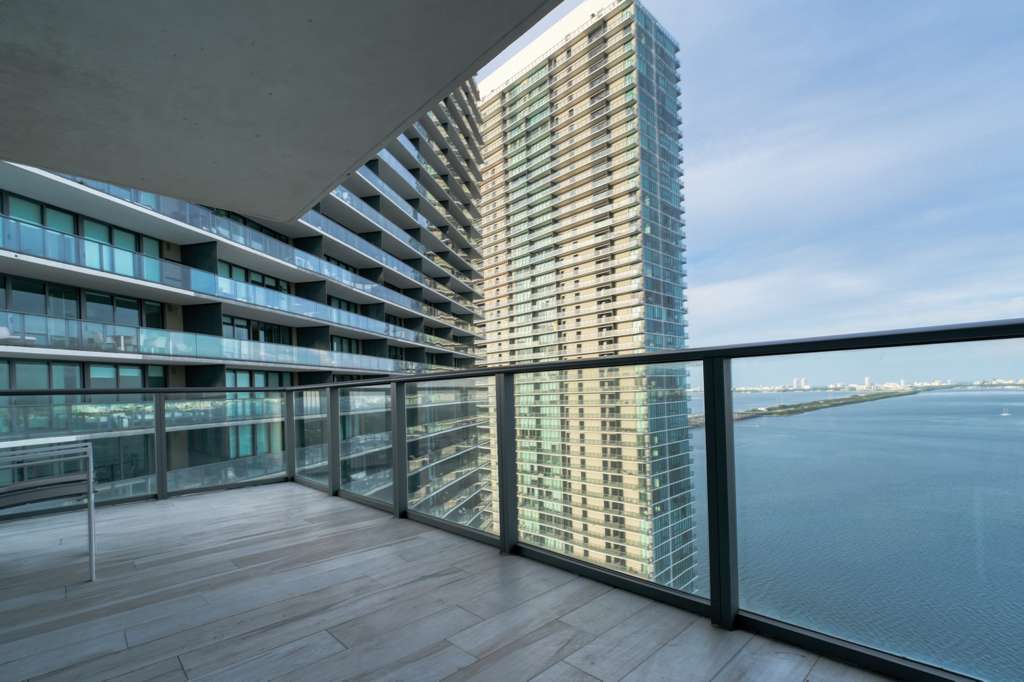 Private terrace overlooking Biscayne Bay